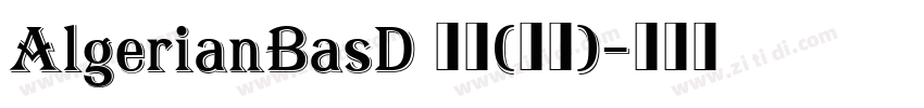 AlgerianBasD 普通(西方)字体转换